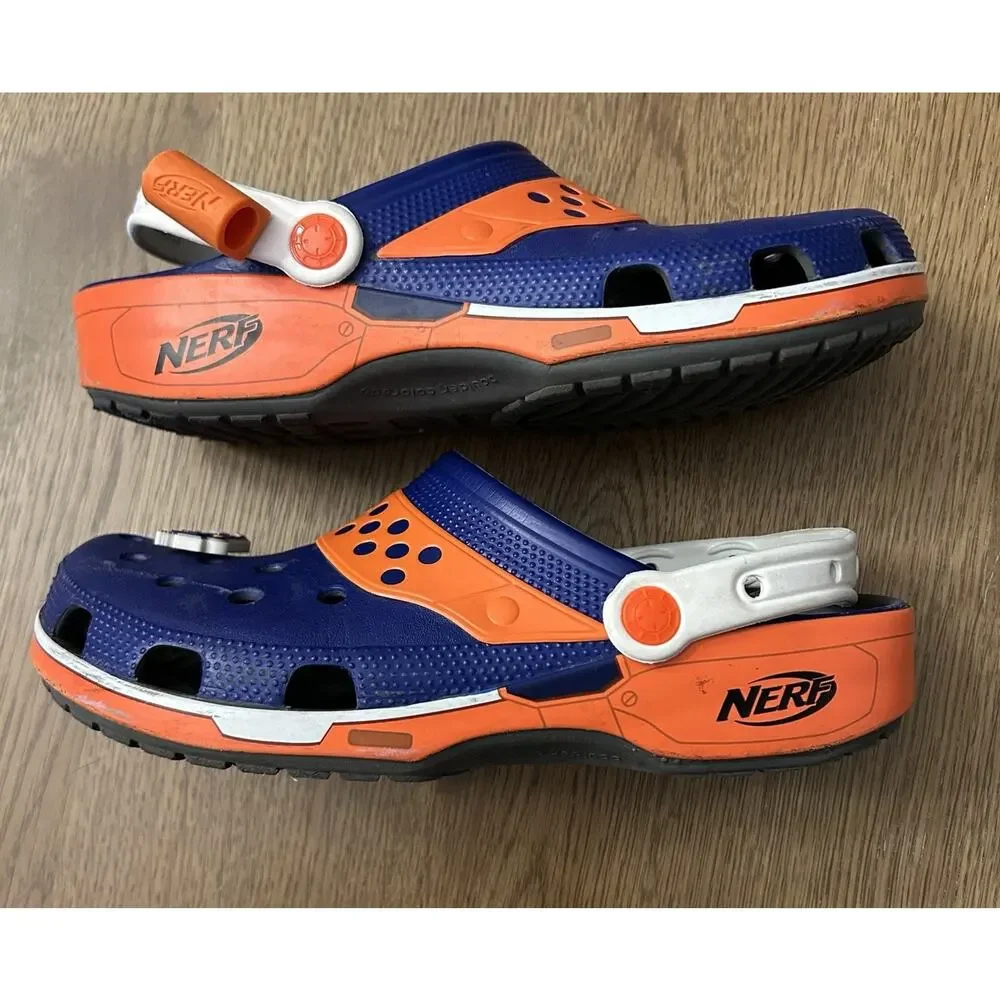 Crocs X NERF Classic Clog NERF Blaster Dart Unisex M 8/ W 10 Royal Blue Orange